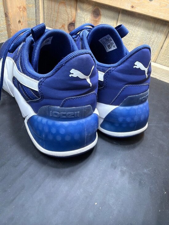 PUMA Mens 10.5 LQDCELL Method Royal Blue White Training Athletic Sneakers Shoes